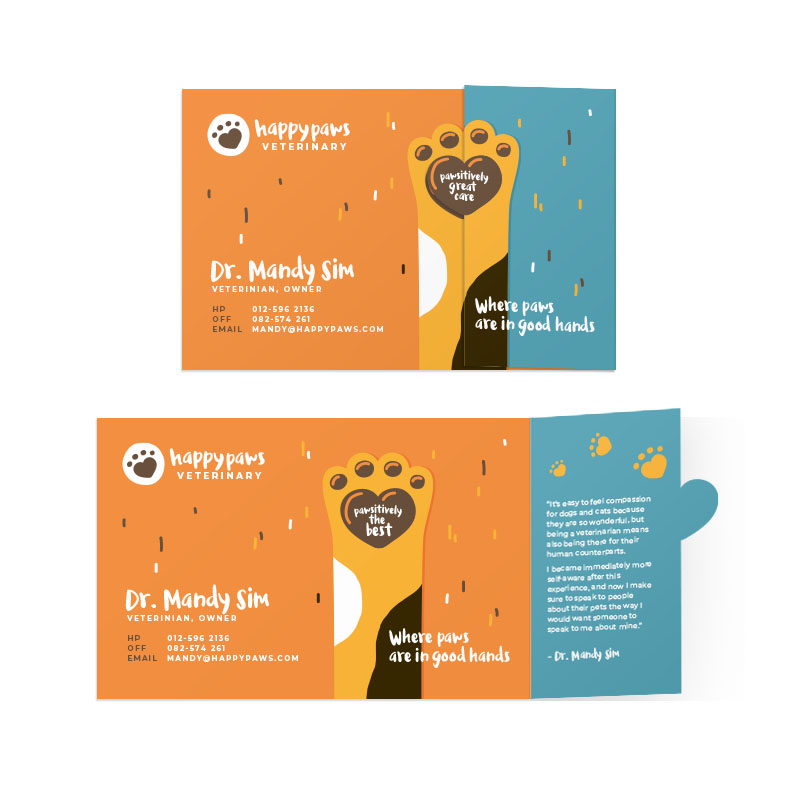 Folded Business Card - Vet 2